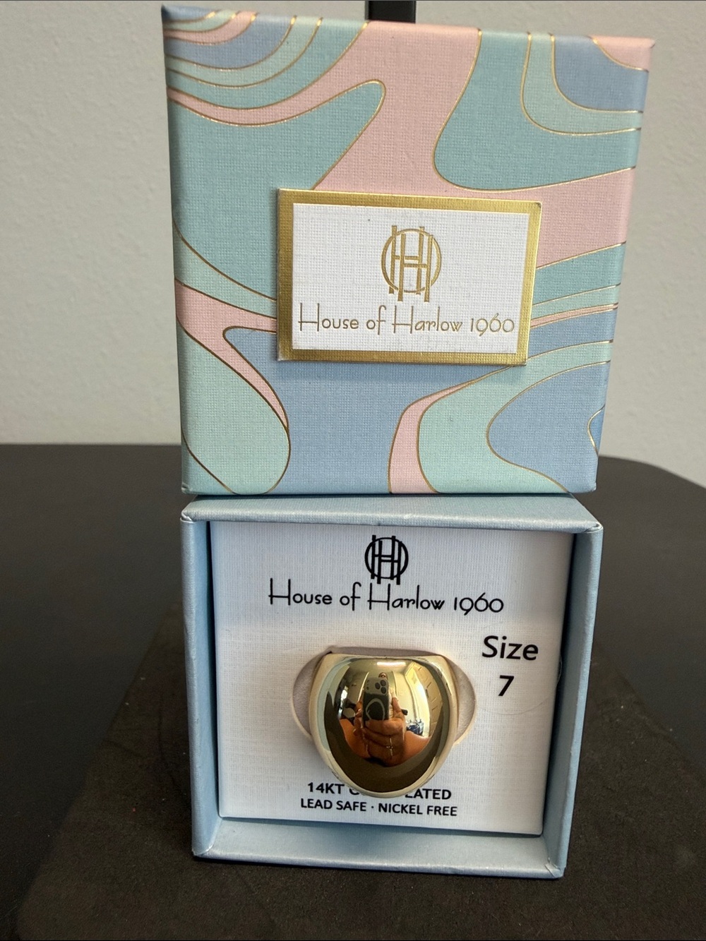 House of Harlow 1960 | Gold Tone Statement Ring | Size 7